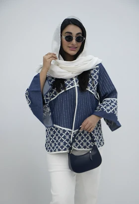 کت جین گلدوزی