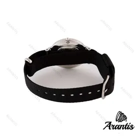 ساعت دنیل ولینگتون زنانه نقره ای صفحه سفید بند برزنت مشکی w-3794