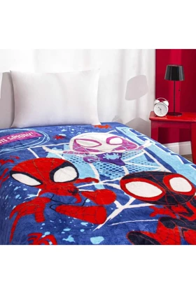 پتو یک نفره Taç مدل Spidey Team پلی‌استر - چندرنگ