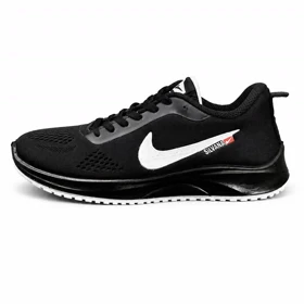 کفش کتانی بزرگ پا نایکی رانینگ زیره تزریق مشکی سفید Nike