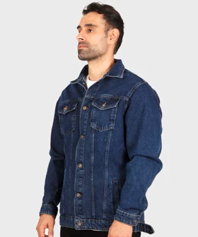 کت جین سورمه ای ساده 0215