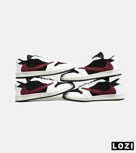 کفش کتانی مردانه قهوه ای سفید مشکی زرشکی NIKE travis scott
