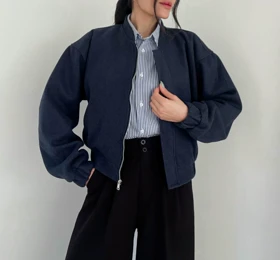 بامبر ژاکت زنانه فوتر وارداتی آستردار ضخیم قد 55