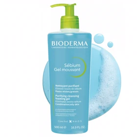 ژل شستشوی صورت بایودرما مدل Sebium مناسب پوست‌های چرب و مستعد جوش حجم 200ml