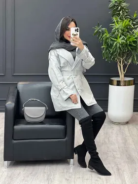 بارانی کمردار سرشانه پاگن