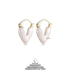 گوشواره زنانه قلب صدفی Heart Earrings G3