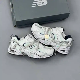 کفش نیو بالانس 530 کاستوم سفید سبز New Balance 530 Custom White Green