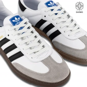 کفش اسپرت کتانی زنانه سامبا زنانه و مردانه سفید مشکی samba adidas