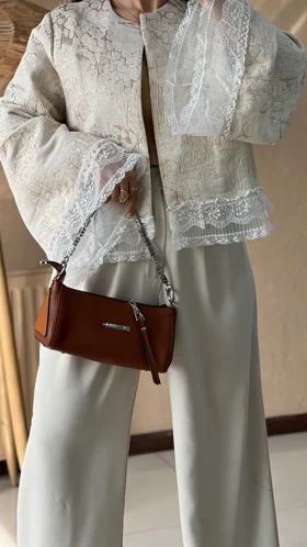 کت ژاکاد مرواریدی