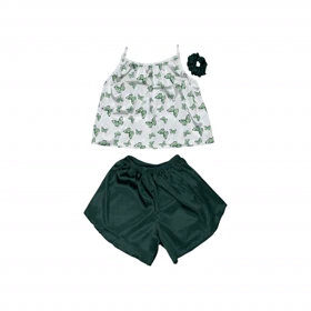 ست نیمتنه و شلوارک طرح پروانه 081