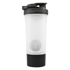 شیکر دو تیکه ورزشی افرا مدل Chg-GNT ظرفیت 0.7 لیتر بهمراه جا قرصی و پودر