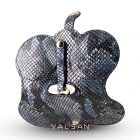 کاور عینک چرم یلسان مدل مدیس کد 116-RTL (سرمه ای)