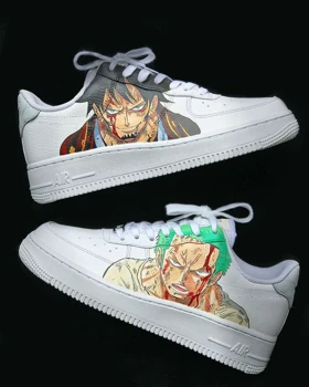 کفش اسپرت ONE PIECE کاستوم کتانی انیمه وان پیس ایرفورس نایک nike air force کد 84222