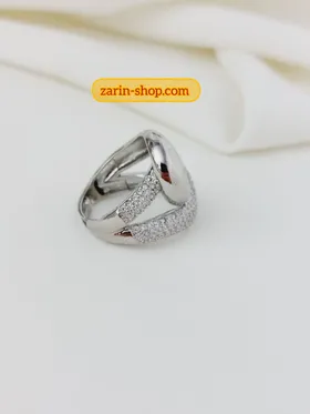 انگشتر زنانه نگینی طرح جواهر