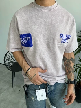 تیشرت سنگشور باکسی. GALLERY dept رنگ یاسی