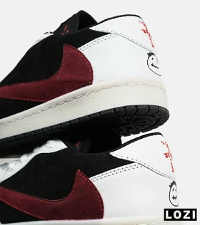 کفش کتانی مردانه قهوه ای سفید مشکی زرشکی NIKE travis scott