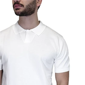 تیشرت یقه شکار تک دکمه VAMOUS305002