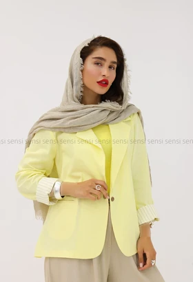 کت لینن آستین آستر