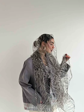 شال حریر ZEBRA