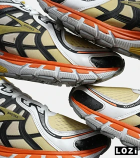 کفش کتانی بزرگ پا نارنجی زرد BROOKS adrenaline gts 22