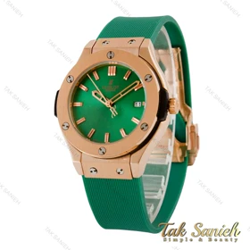 ساعت هابلوت زنانه سبز قاب رزگلد Hublot-5190-L