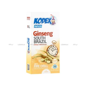 کاندوم تاخیری جینسینگ کدکس مدل Ginseng بسته 12 عددی