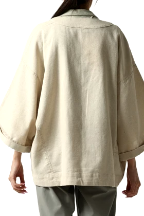 مانتوآستین پاکتی پشت بلند کنفی زنانه