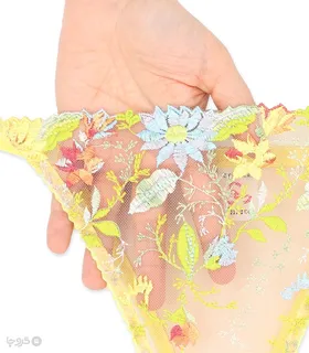 ست شورت و سوتین توری فنردار Jina ژینا گلدوزی طرح 6 کد 1007