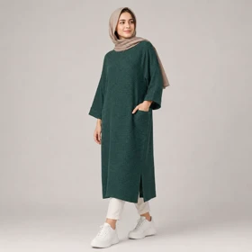 مانتو کفتان بلند زنانه کوک دوزی کد 231