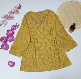 شومیز کیمانو مدل یاس کد 50275 (زرد)