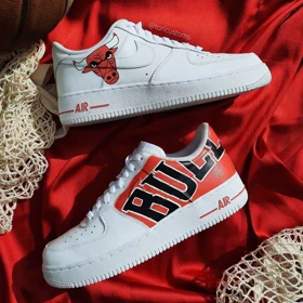 کفش اسپرت کاستوم کتانی با طرح red bull نایک nike ایرفورس air force کد 87999