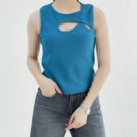 تاپ زنانه حلقه‌ای کبریتی