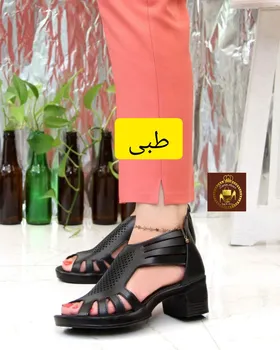 صندل طبی پاشنه‌دار جلو باز زنانه شاندیز لیزری