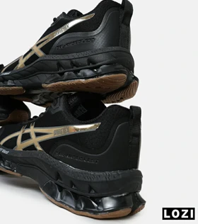کفش کتانی مردانه مشکی طلایی ASICS GORETEX