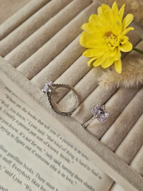 انگشتر جواهری فری سایز مستطیلی