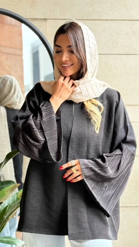 مانتو آستین پلیسه
