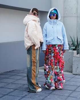 کاپشن دخترانه کراپ نگین‌دار