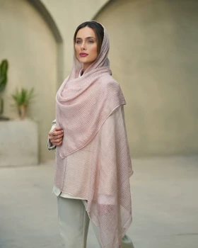 شال حریر شبکه ای 20545
