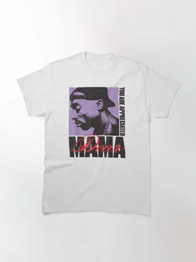 تیشرت لانگ 2PAC طرح Mama Appreciated Classic T-Shirt کد 190016