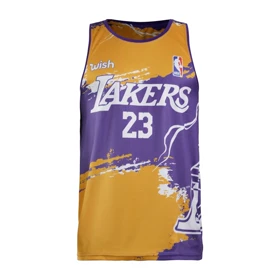 ست رکابی و شلوارک ورزشی مردانه لیکرز مدل PY-2B1931 زرد