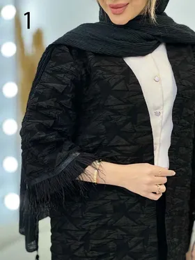 مانتو فکورا آستین پر