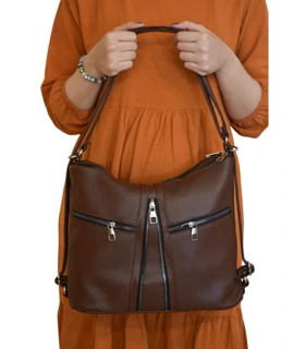 کیف زنانه سه کاره گلچین مدل GOLCHIN 1891 (قهوه ای)