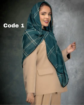 روسری نخ گارزا ژاکارد دست دوز 3505