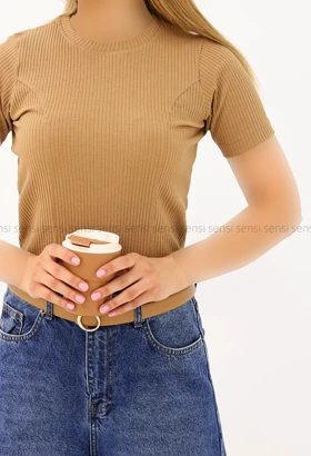 کراپ زنانه آستین کوتاه کد1003096