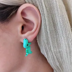 گوشواره دخترانه فانتزی و شیک طرح Dinosaur