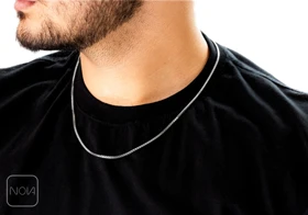 زنجیر نقره ونیزی مردانه