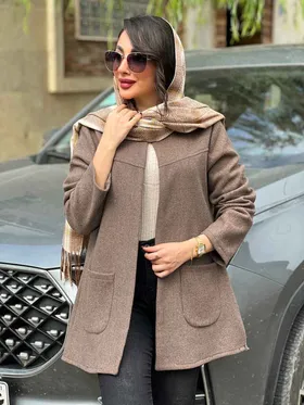 پالتو کتی جلو برش‌دار