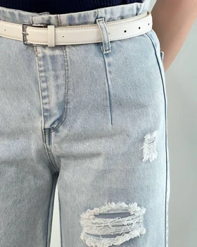 شلوار جین واید لگ قد 90 کد 4923