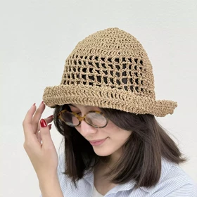 کلاه زنانه رافیا مدل بافت