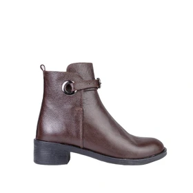 بوت چرم زنانه 260 زیپ و سگک